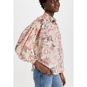 Alix Of Bohemia Floral Blouse in Cream and Pink